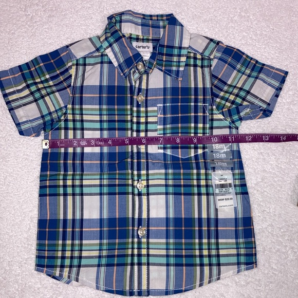 NWT carters button down summer short outfit 18m - Picture 3 of 9
